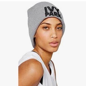 IVY Park Grey Ribbed Beanie